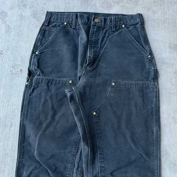 Vintage Y2K Carhartt black double knee work wear carpenter pants